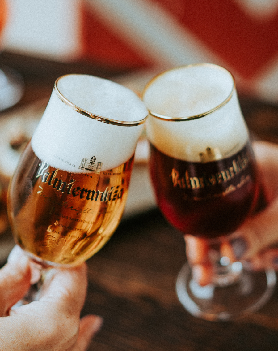 A set of Valmiermuiža beer glasses – Valmiermuižas alus